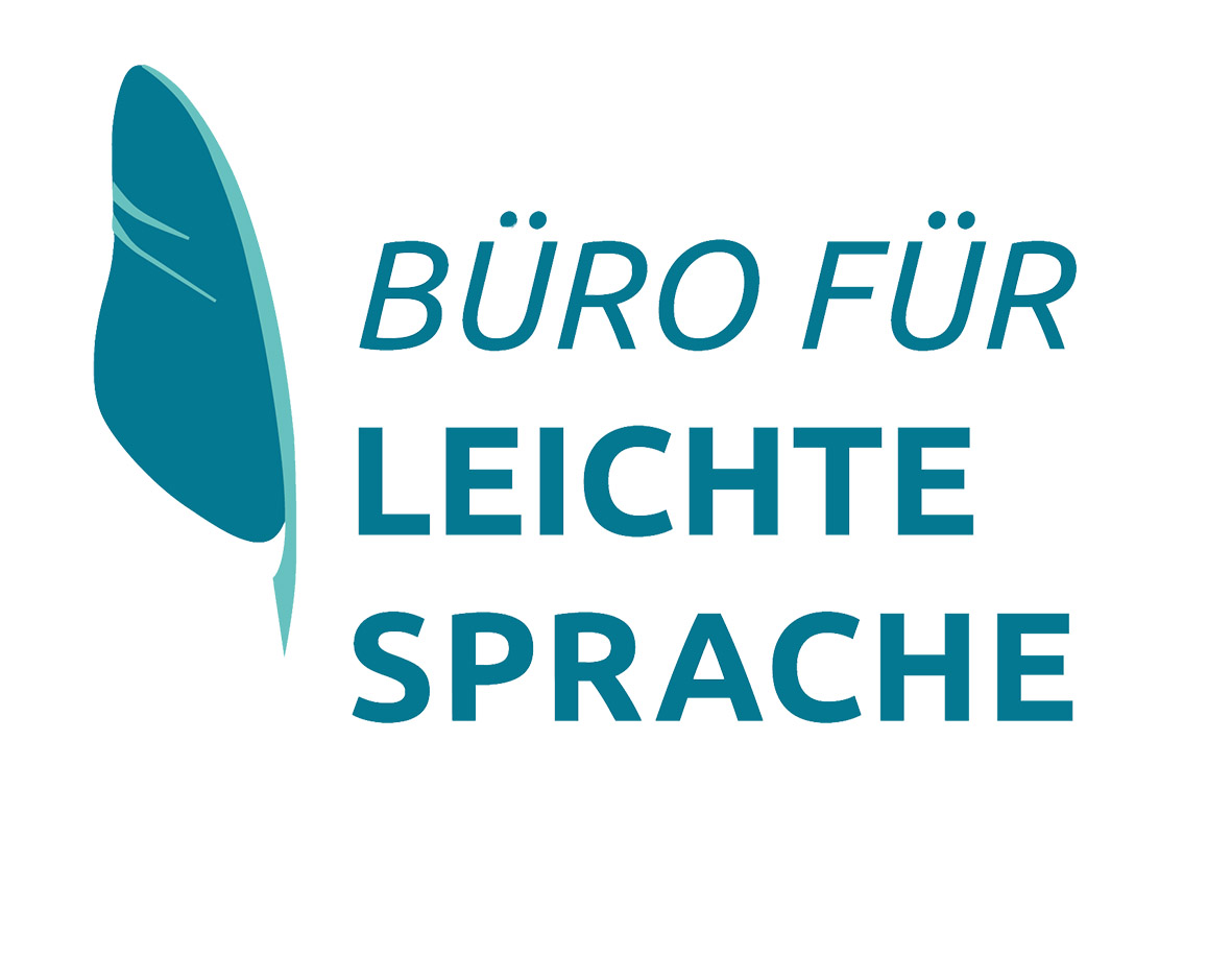 Das Logo vom Büro für Leichte Sprache mit einer Schreibfeder