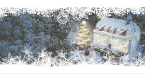 Das Alte Pfarrhaus im Schnee