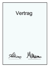 Ein Vertrag mit Unterschriften
