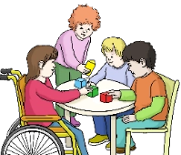 Menschen zusammen am Tisch