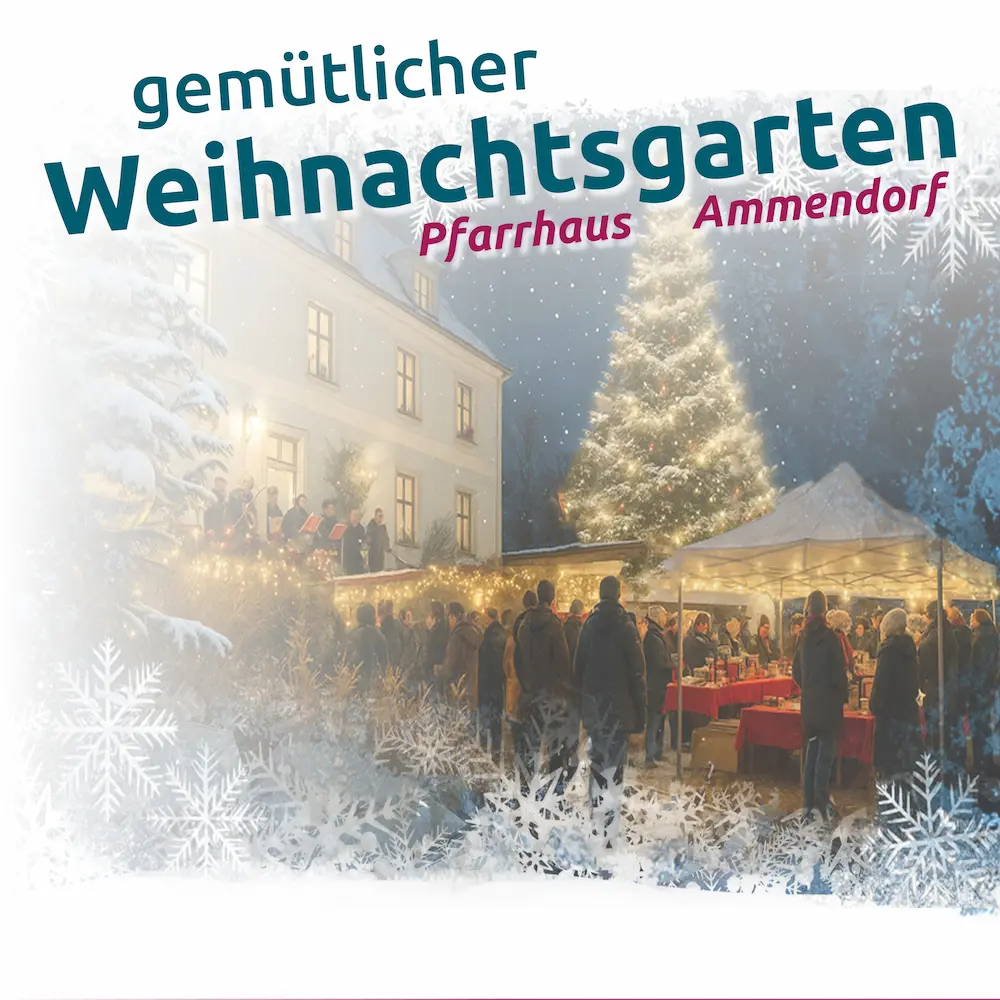 Kleiner gemütlicher Weihnachtsgarten im Pfarrhaus Ammendorf