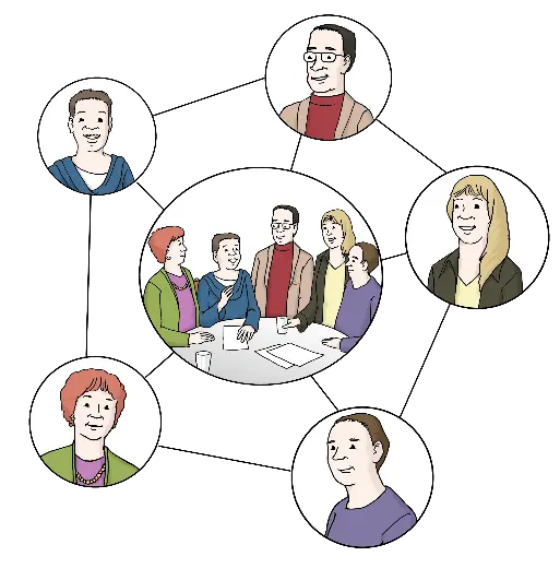 Bilder von Menschen die vernetzt sind